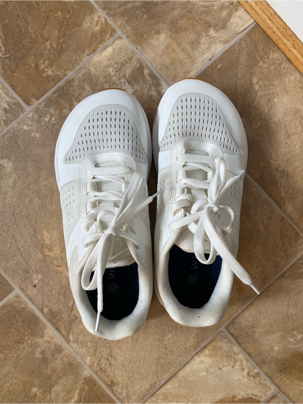WHITIN White Kids Lace-Up Athletic Sneakers
